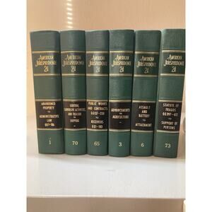 Set of 6 Vintage American Jurisprudence 2d Law Books – Legal Reference Decor